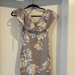 Misguided Bardot midi off the shoulder dress